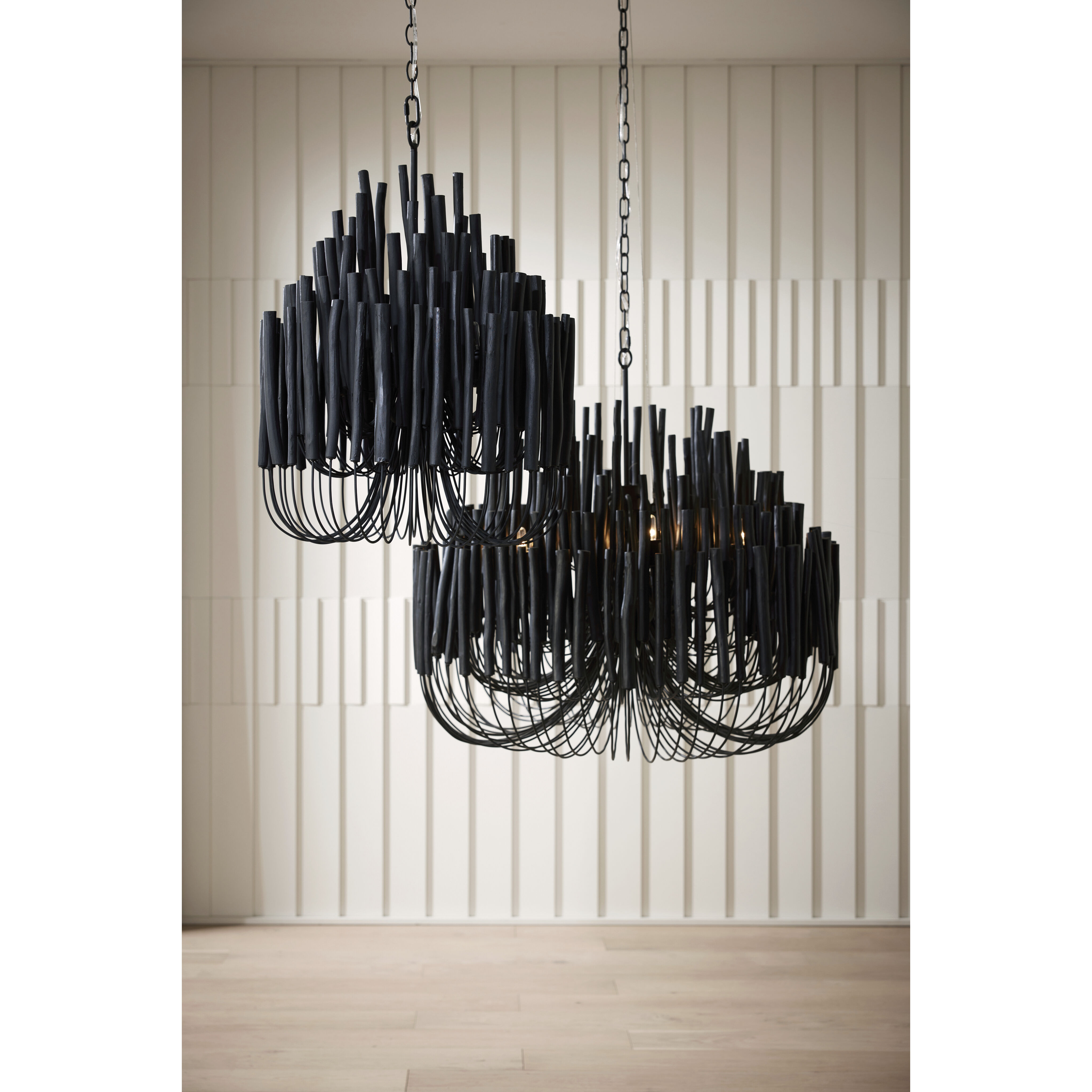 Tilda 6 Light 36 inch Black Chandelier Ceiling Light, Large
